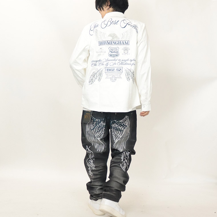 【NORTON】撥水ストレッチイーグル ポリスウェードシャツ