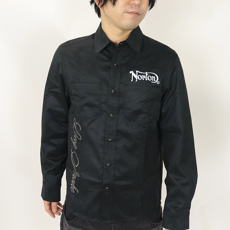 【NORTON】撥水ストレッチイーグル ポリスウェードシャツ