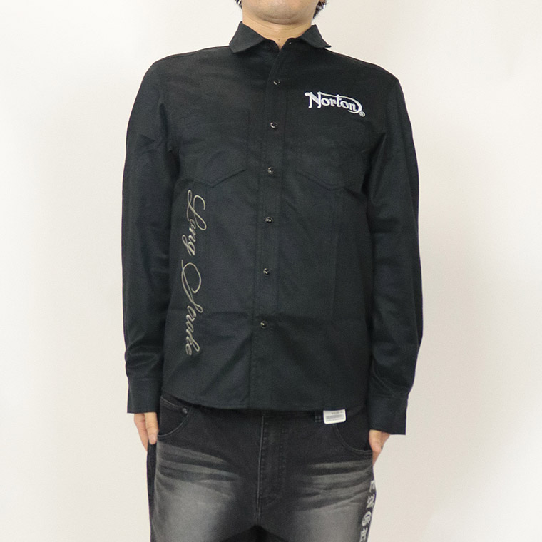 【NORTON】撥水ストレッチイーグル ポリスウェードシャツ