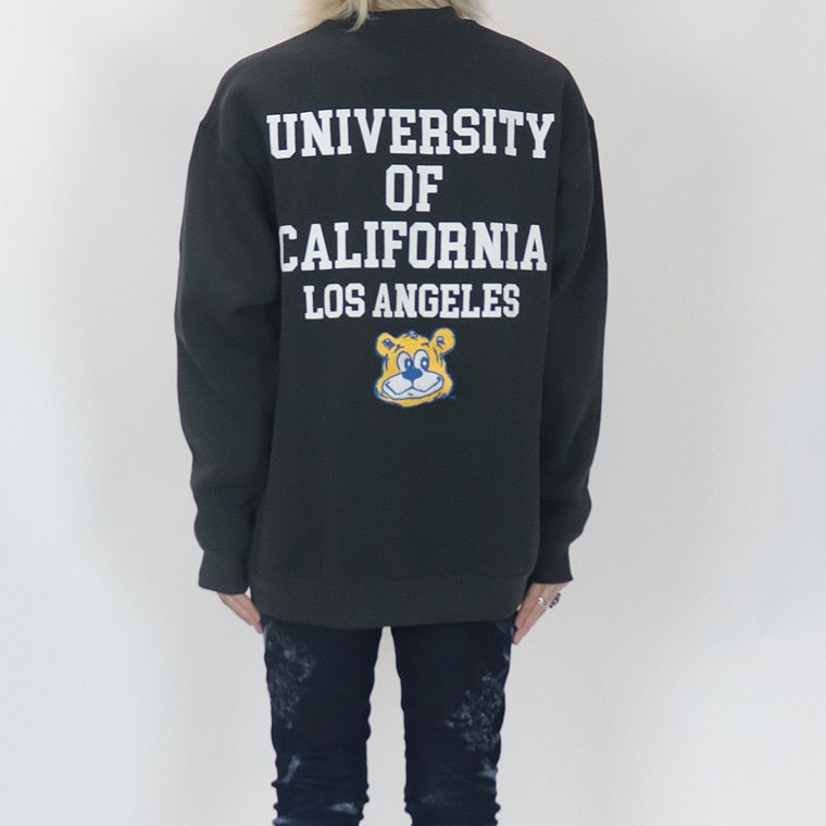 最終SALE【UCLA】ワッペン刺繍キャラクターロゴ裏起毛長袖トレーナー(アメカジ・サーフ系)