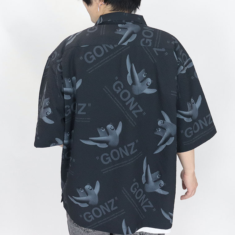 GONZ】オープンカラー総柄半袖シャツ | アイテムから探す,トップス