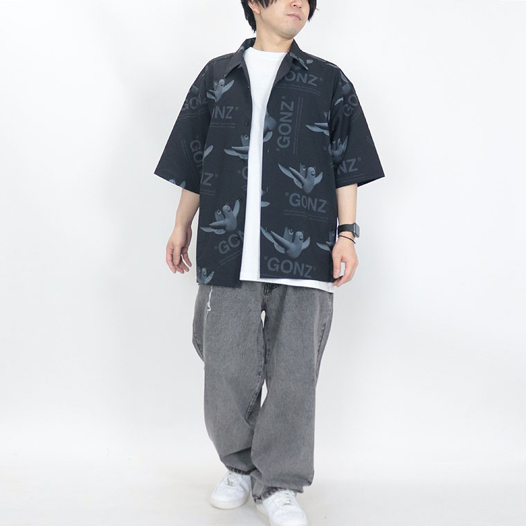 GONZ】オープンカラー総柄半袖シャツ | アイテムから探す,トップス