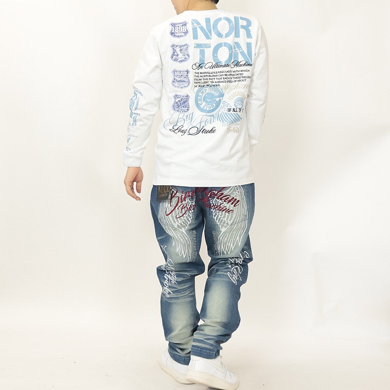 【NORTON】ストレッチウイングMAX刺繍デニムパンツ