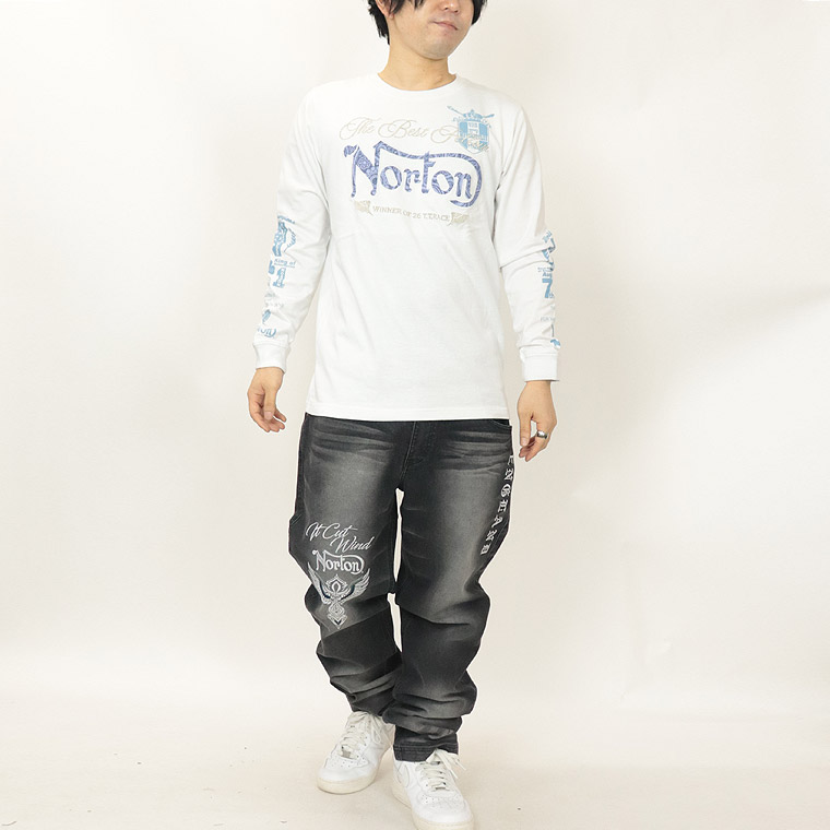【NORTON】ストレッチウイングMAX刺繍デニムパンツ