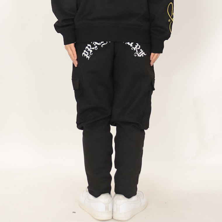 【Ed Hardy】刺繍プリント起毛プレーティングパンツ