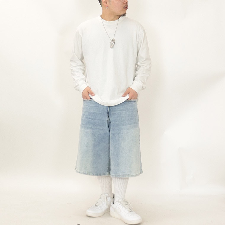 【PRO CLUB】HEAVYWEIGHT BAGGY FIT DENIM SHORT