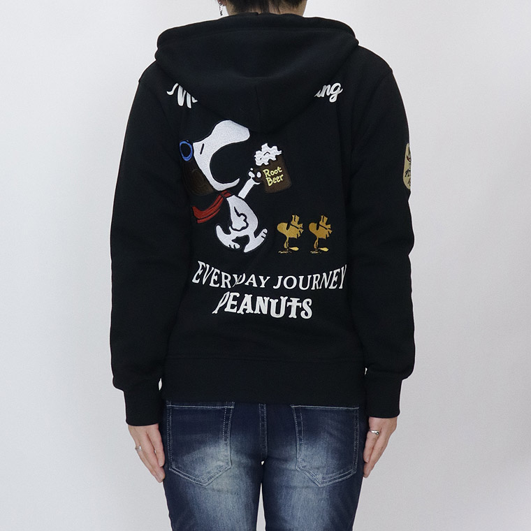 【SNOOPYコラボ】ビール刺繍スヌーピーZIPパーカー