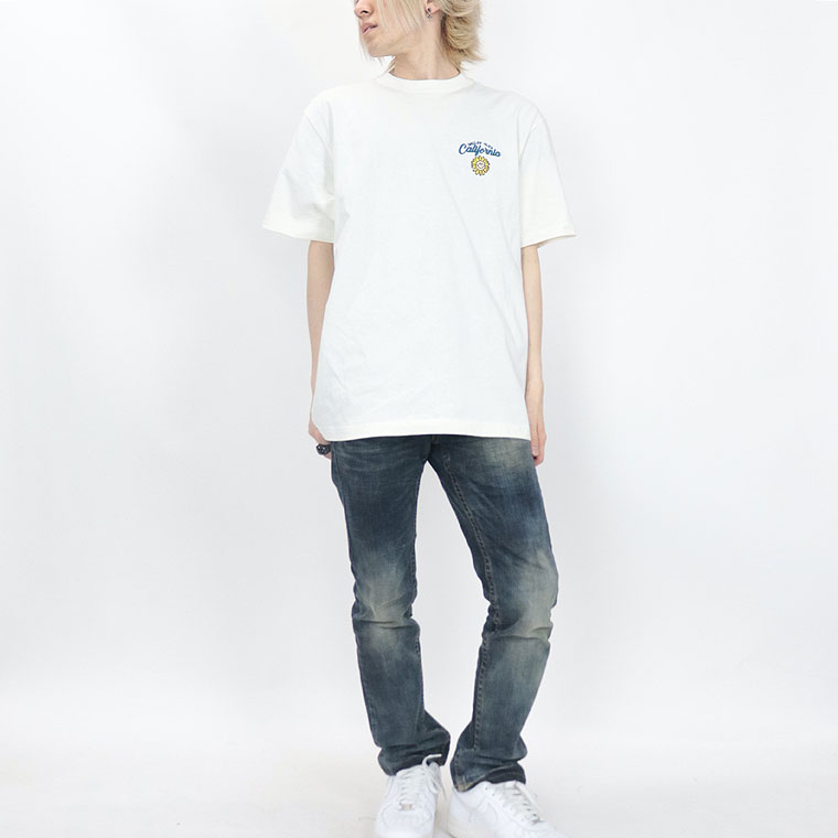 早い者勝ち!アメカジT 早い者勝ち【SmileyFace×CaliSurf】半袖Tシャツ3連花スマイルの