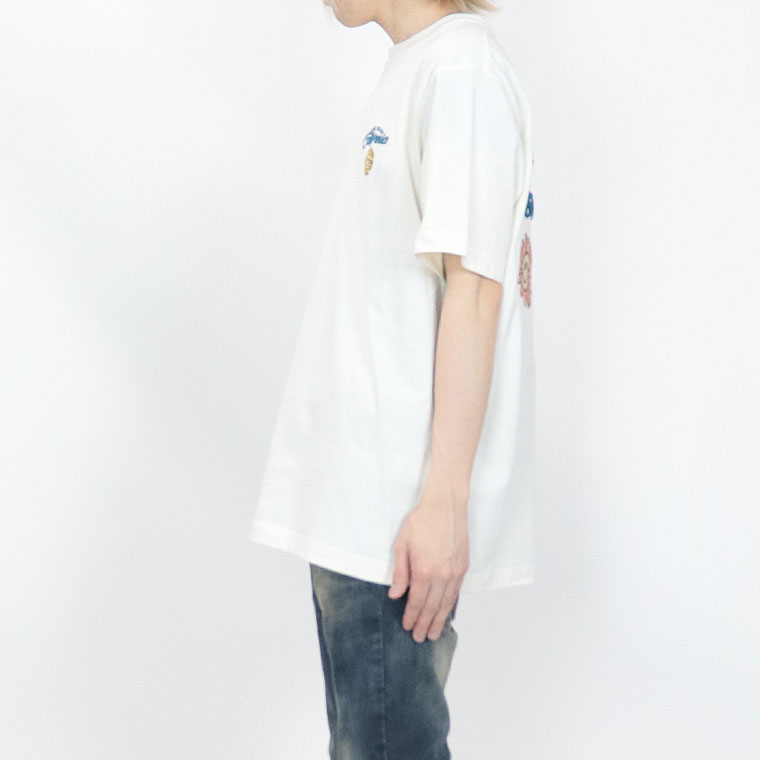 早い者勝ち!アメカジT 早い者勝ち【SmileyFace×CaliSurf】半袖Tシャツ3連花スマイルの