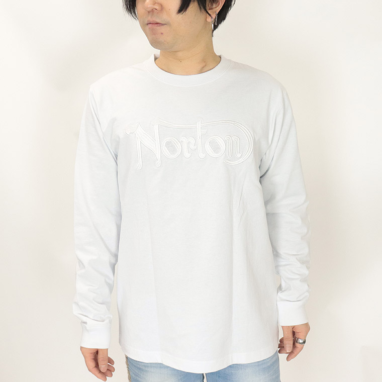 【NORTON】3D刺繍 同色長袖Tシャツ