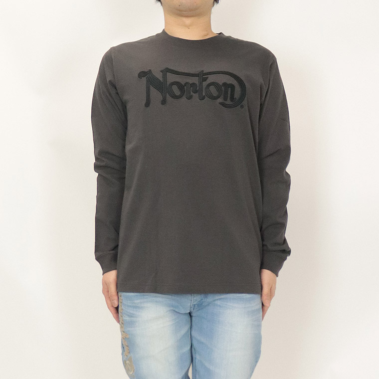 【NORTON】3D刺繍 同色長袖Tシャツ