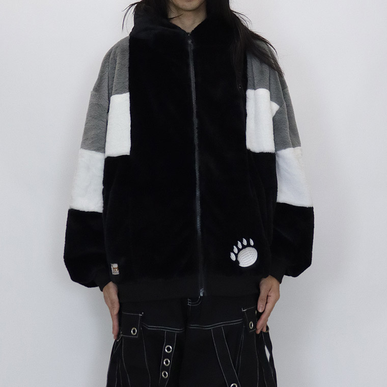 ＼数量限定２０％ＯＦＦ／【PANDIESTA JAPAN】逆さパンダ切替BIGシルエットファーブルゾン