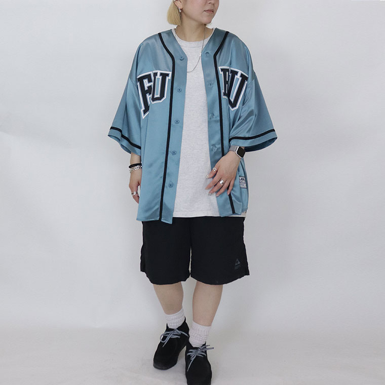 【FUBU】SATIN BASEBALL SHIRTS