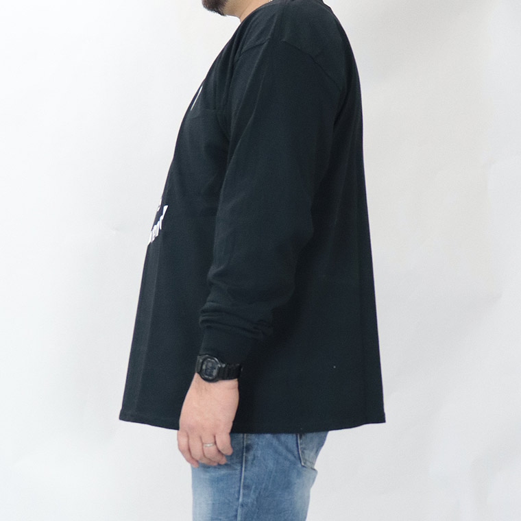 【大きいサイズ】鎌持ち髑髏イラスト長袖Tシャツ