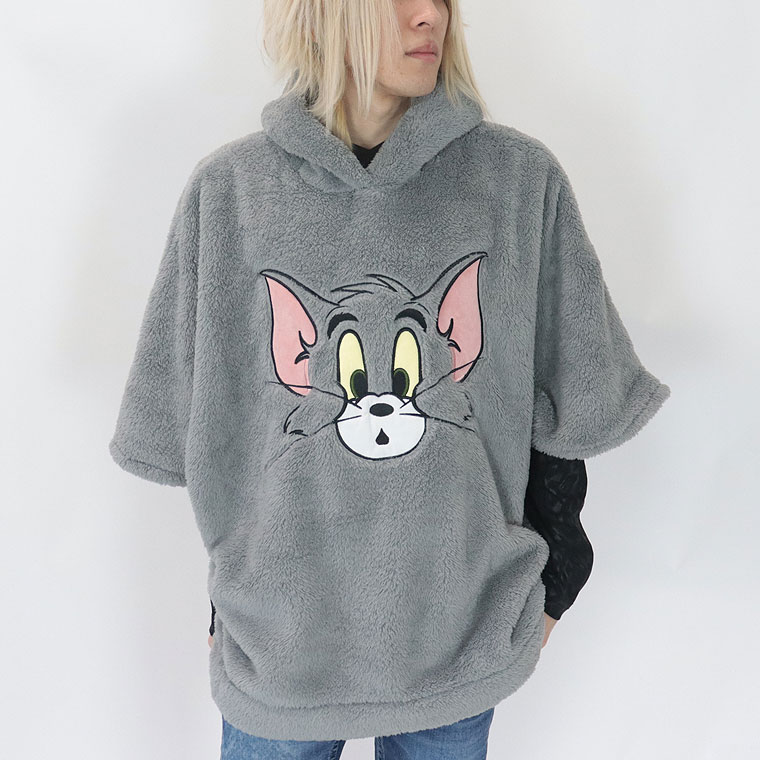 SALE【トムとジェリー】両面ボアポンチョTOMandJERRY(ペアルック/ユニ
