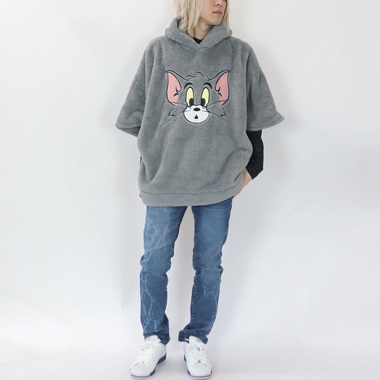 SALE【トムとジェリー】両面ボアポンチョTOMandJERRY(ペアルック/ユニ