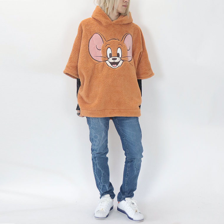 SALE【トムとジェリー】両面ボアポンチョTOMandJERRY(ペアルック/ユニ