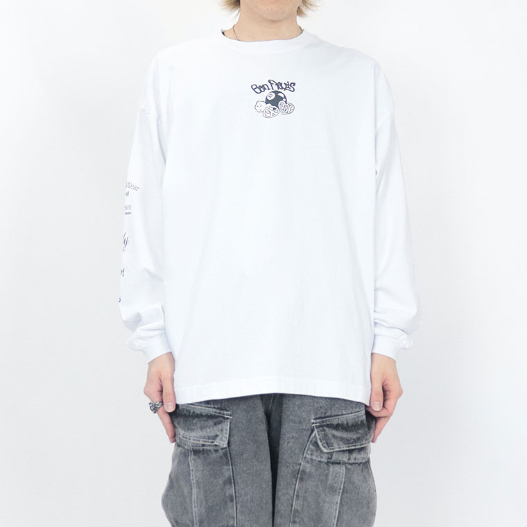 ラスワンセール３５％OFF【BEN DAVIS(ベンデイビス)】8ボール＆ダイス長袖T(ペアルック・アメカジ系)
