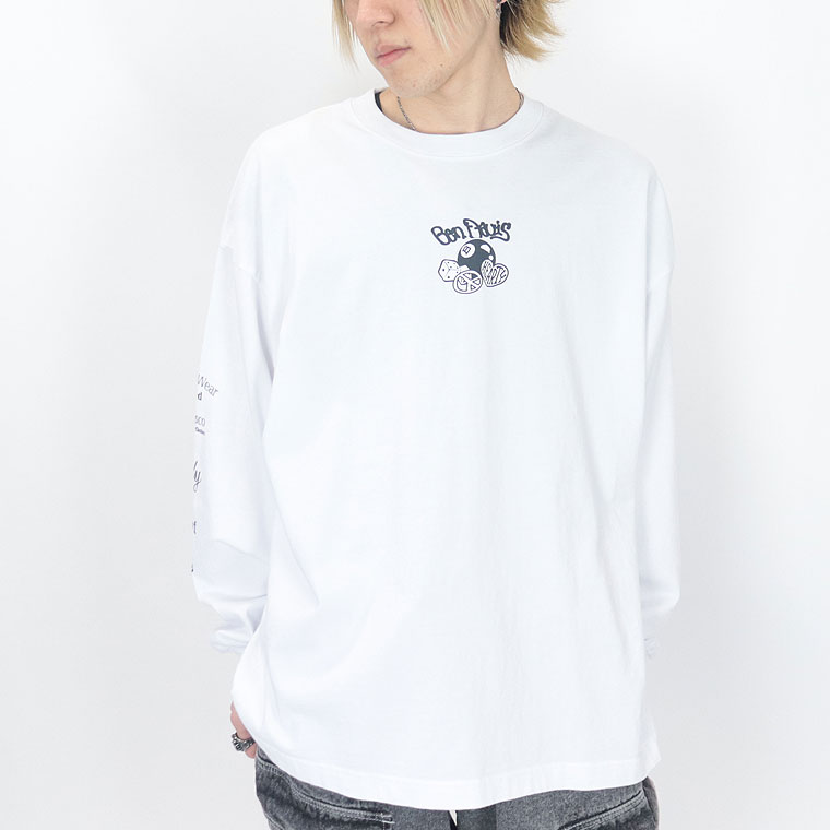 ラスワンセール３５％OFF【BEN DAVIS(ベンデイビス)】8ボール＆ダイス長袖T(ペアルック・アメカジ系)