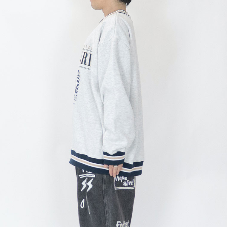 【RED CAP GIRL】ラインリブフロント刺繍トレーナー