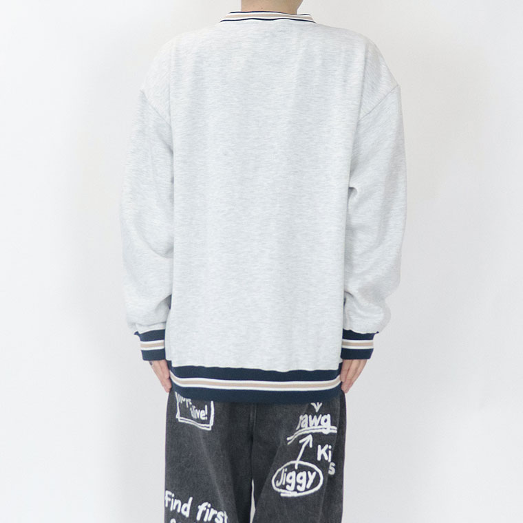 【RED CAP GIRL】ラインリブフロント刺繍トレーナー