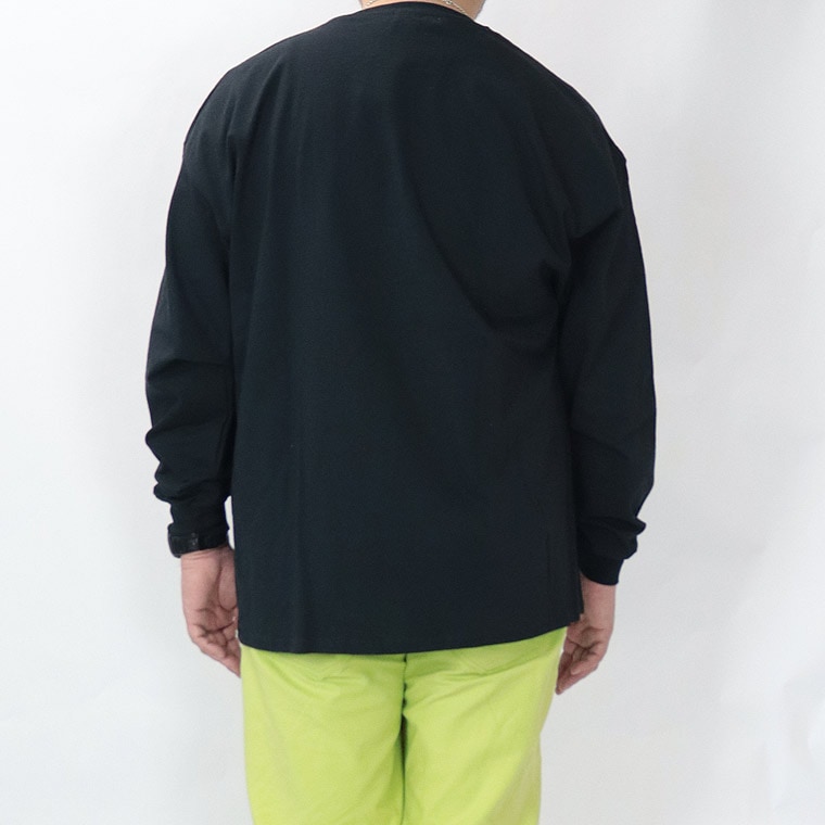 【大きいサイズ】イラストブロックチェックプリント 長袖Tシャツ