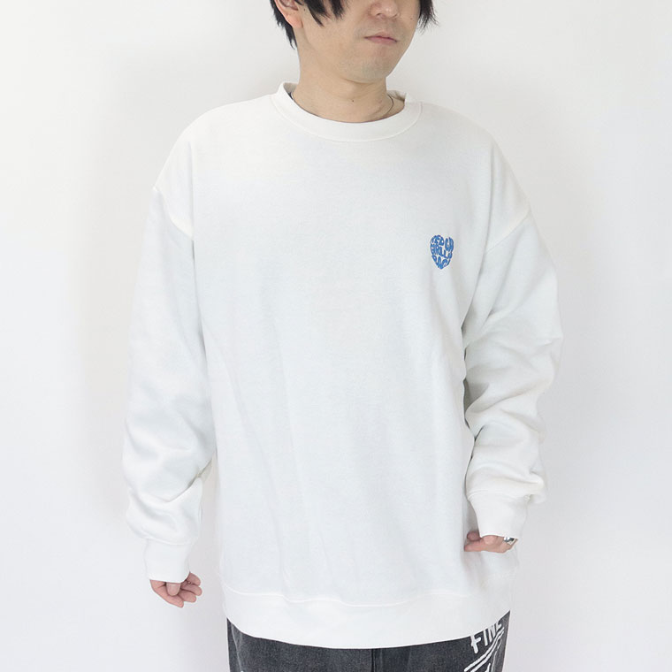 【RED CAP GIRL】発泡ハートプリント裏起毛トレーナー