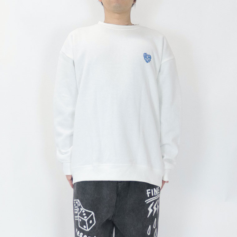 【RED CAP GIRL】発泡ハートプリント裏起毛トレーナー