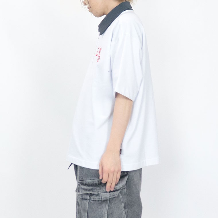 ラスワンセール35%OFF【BEN DAVIS(ベンデイビス)】ハーフZIP胸ロゴ刺繍半袖(ペアルック・アメカジ系)