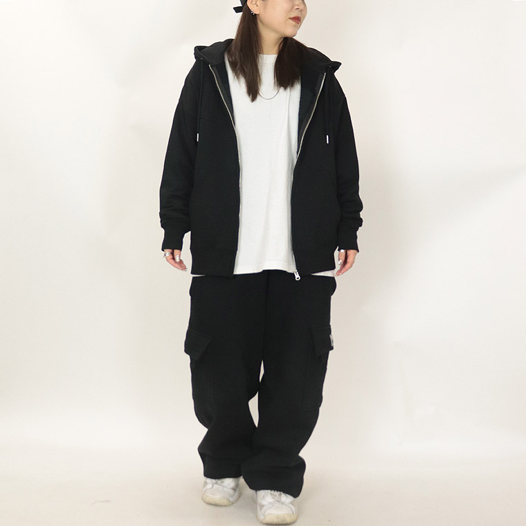 【RE730】クロスエンボスZIPパーカー