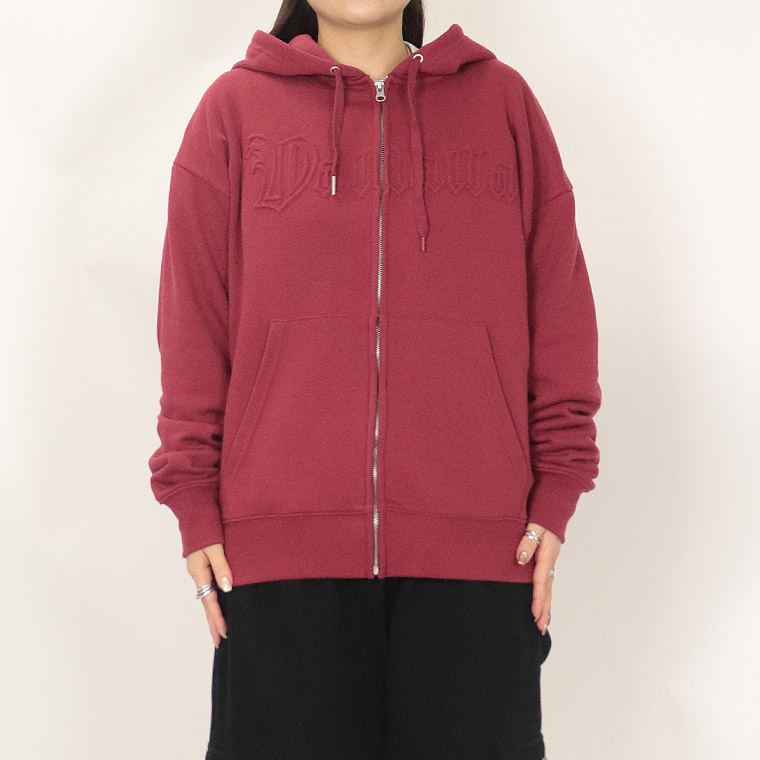 【RE730】クロスエンボスZIPパーカー