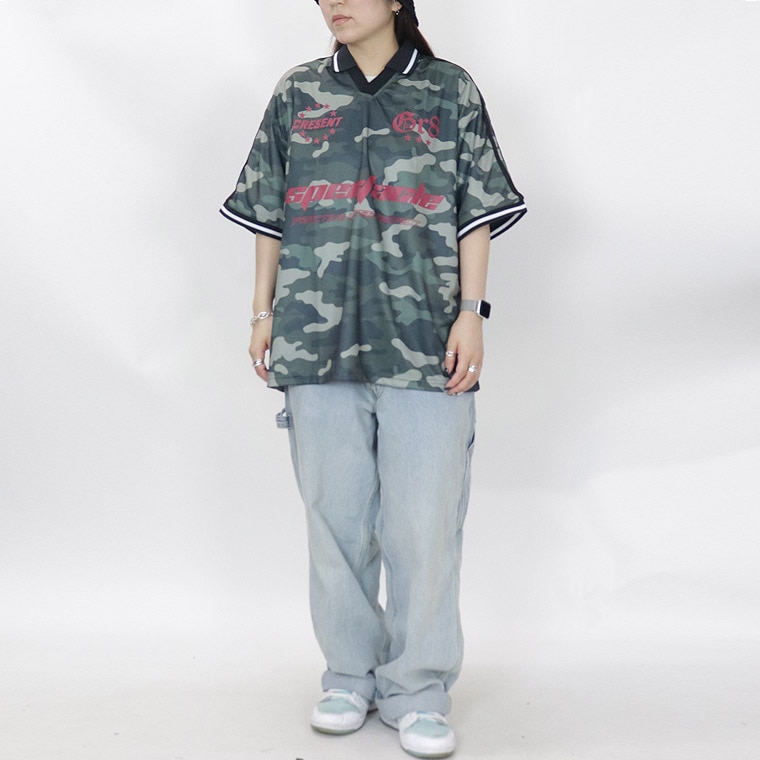 総柄サッカーデザインTシャツ