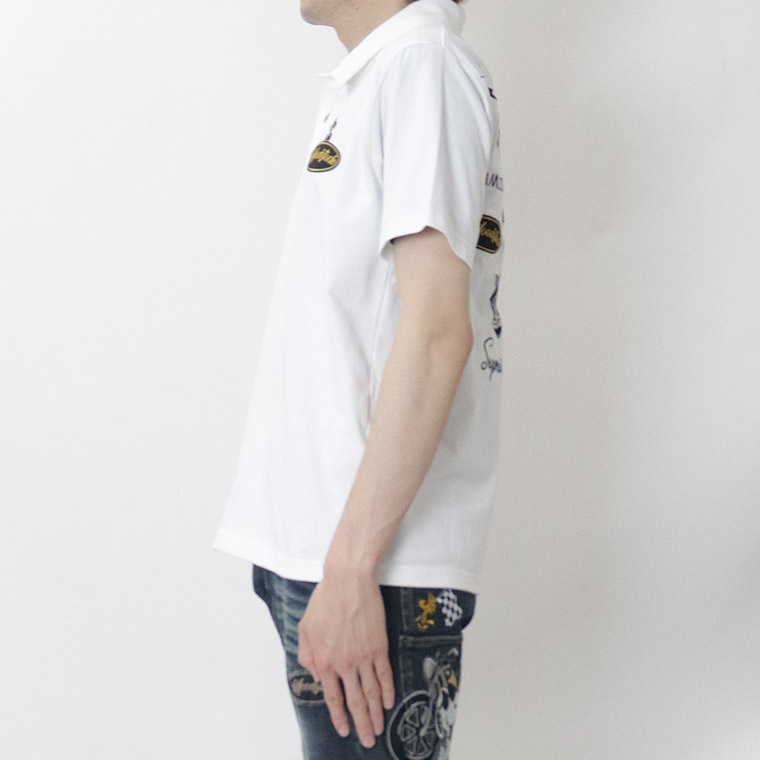【SNOORYコラボ】バイカー刺繍半袖ポロシャツ
