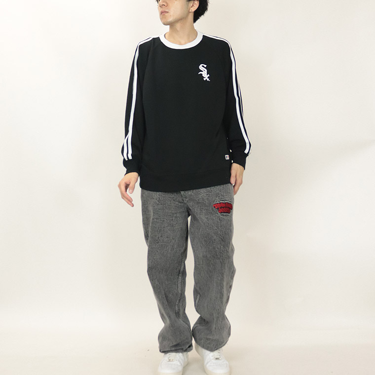 MLBバックプリント ラインクルーネックトレーナー