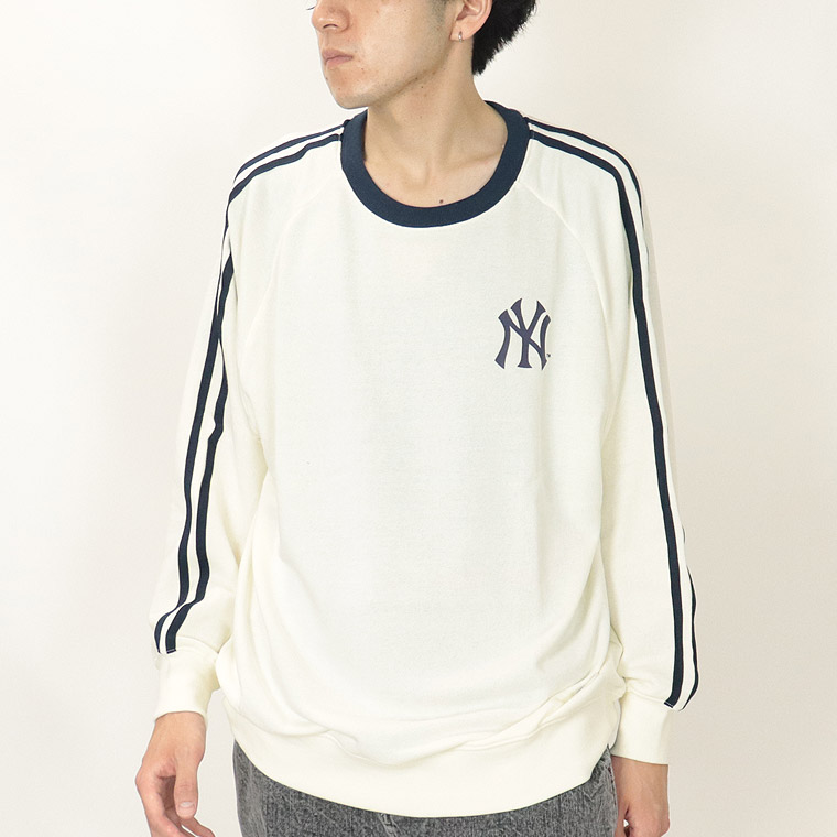 MLBバックプリント ラインクルーネックトレーナー