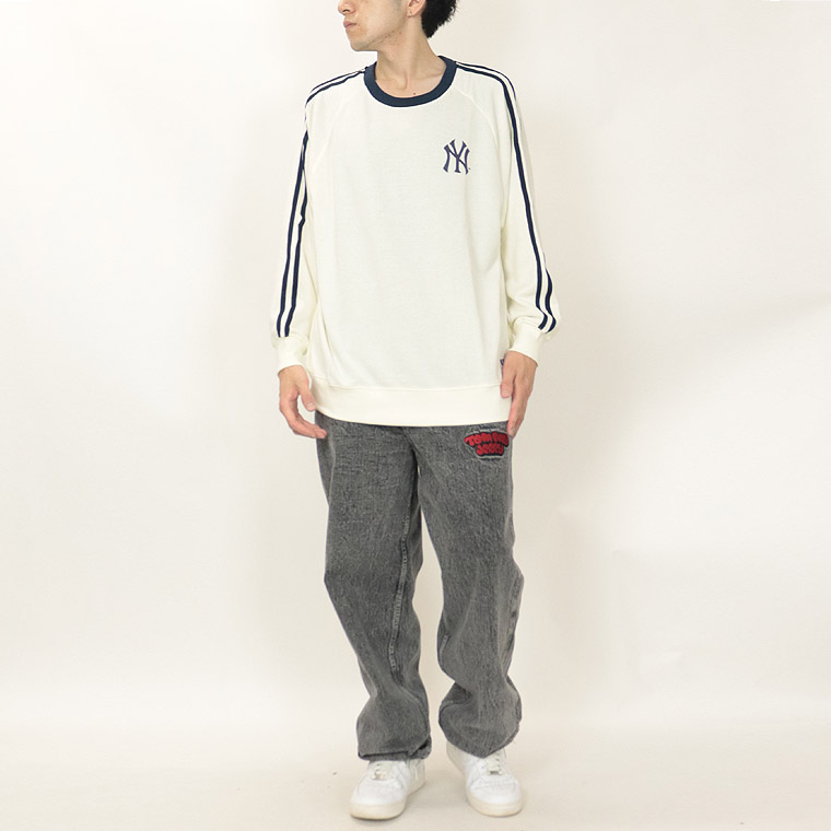 MLBバックプリント ラインクルーネックトレーナー