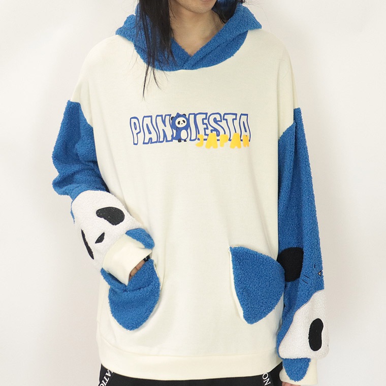＼数量限定１５％ＯＦＦ／【PANDIESTA JAPAN】シャークぱんだ袖BIGシルエットパーカー