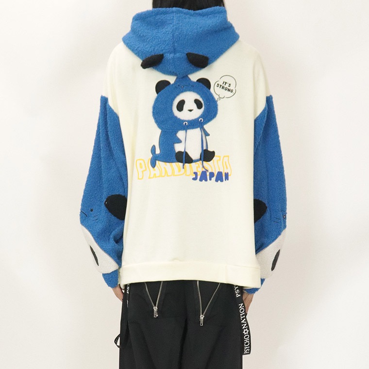 ＼数量限定１５％ＯＦＦ／【PANDIESTA JAPAN】シャークぱんだ袖BIGシルエットパーカー