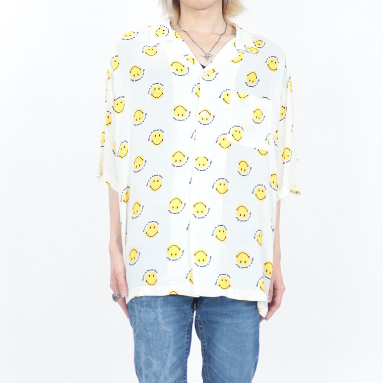 夏物新作【Smiley Face × Cali Surf】半袖アロハシャツ ニコちゃん