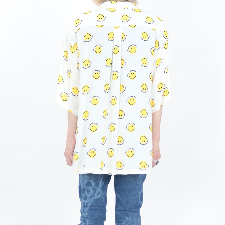 夏物新作【Smiley Face × Cali Surf】半袖アロハシャツ ニコちゃん