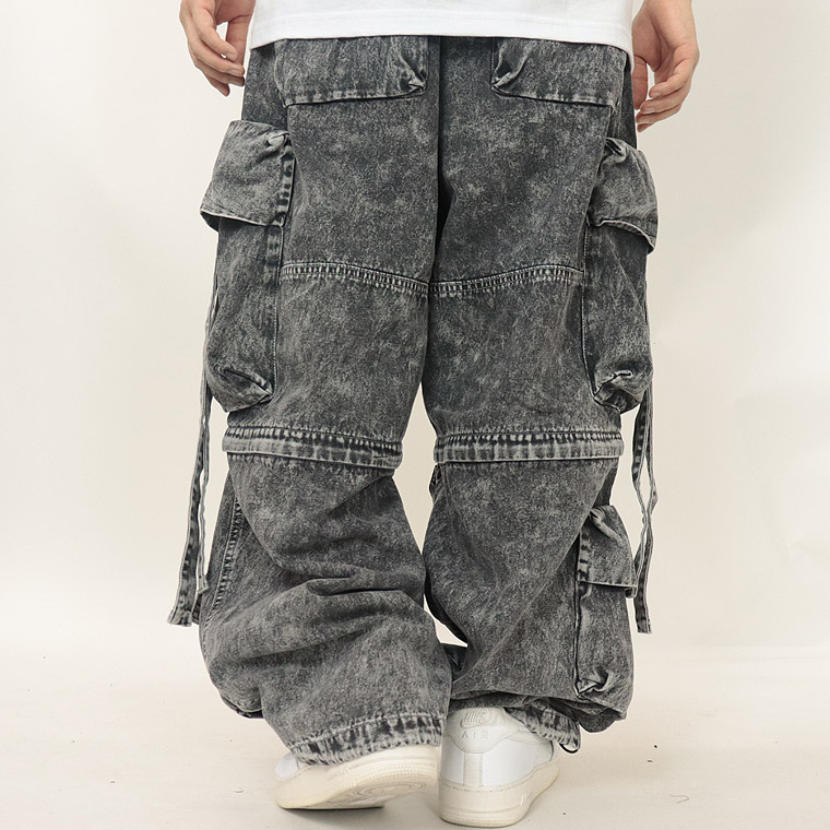 【2WAY仕様】デニムタクティカルワイドパンツ