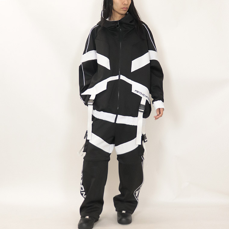 【PSYCHONATION】ネコ耳フード付き切替サイバーデザインジャージ