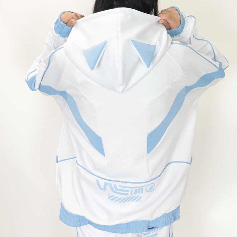 【PSYCHONATION】ネコ耳フード付き切替サイバーデザインジャージ