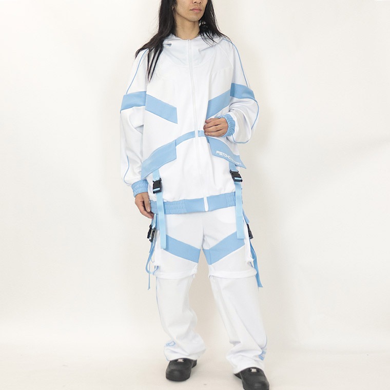 【PSYCHONATION】ネコ耳フード付き切替サイバーデザインジャージ