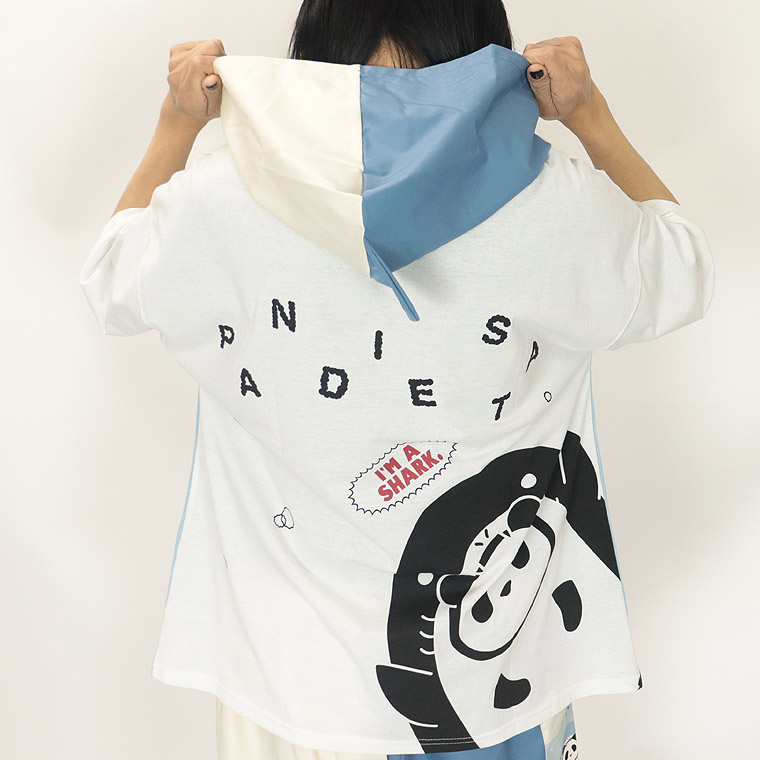 【PANDIESTA JAPAN】シャークぱんだBIGシルエットTシャツパーカー
