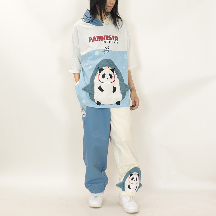 【PANDIESTA JAPAN】シャークぱんだBIGシルエットTシャツパーカー