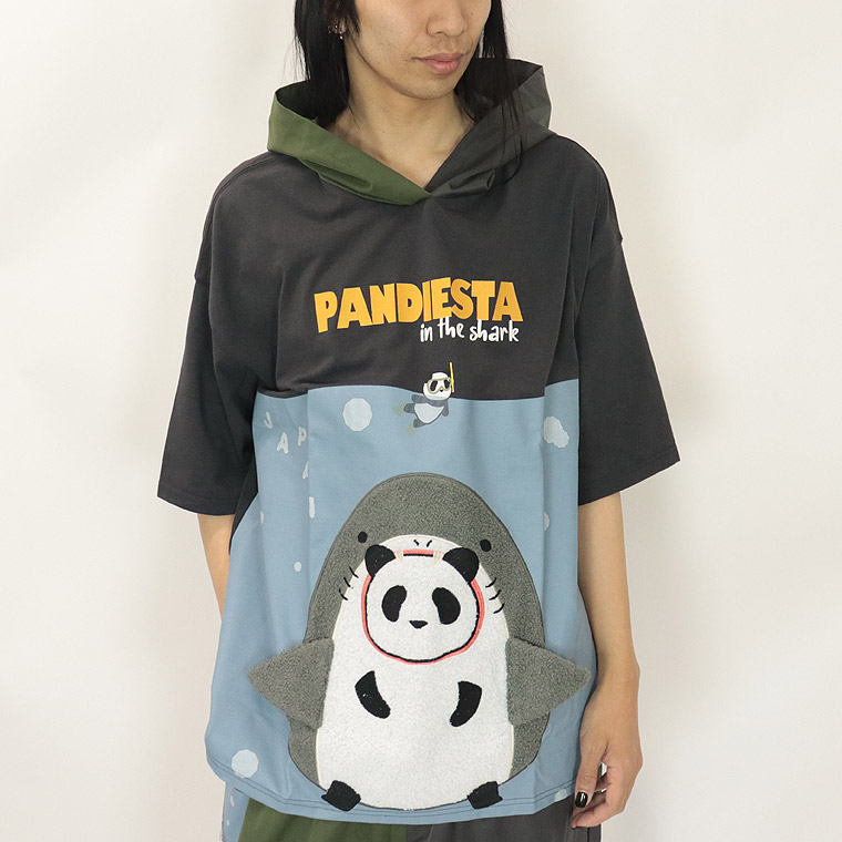 【PANDIESTA JAPAN】シャークぱんだBIGシルエットTシャツパーカー