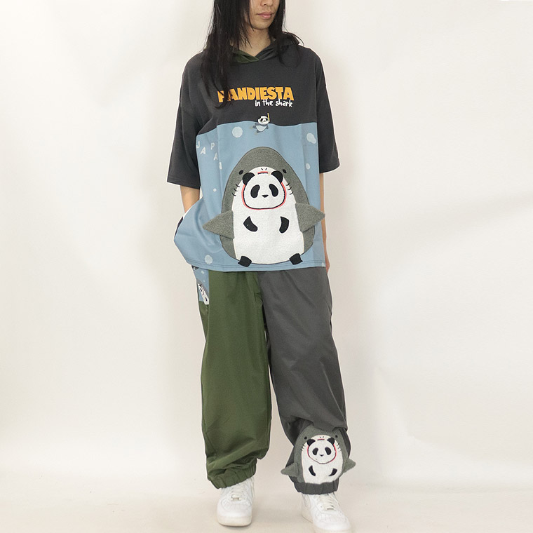 【PANDIESTA JAPAN】シャークぱんだBIGシルエットTシャツパーカー