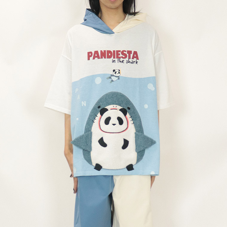【PANDIESTA JAPAN】シャークぱんだBIGシルエットTシャツパーカー