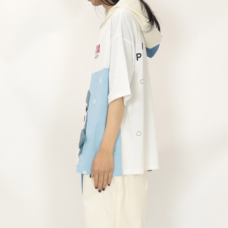 【PANDIESTA JAPAN】シャークぱんだBIGシルエットTシャツパーカー